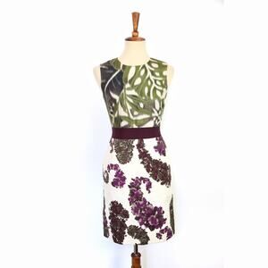 Giambattista Valli Paris Silk Cotton Dress Floral Size 38 XXS